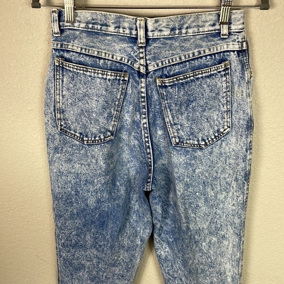 Vintage Rio Bleached Acid Wash High Rise Mom Jeans Straight Leg - Picture 4 of 11